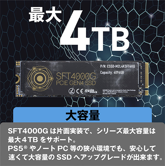 M.2 SSD̐ʎʐ^̏ ő4TB Əꂽ摜