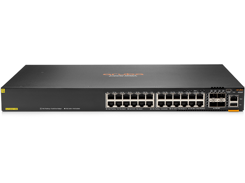 Aruba 6200F 24G Class4 4SFP+ 370W Switch JL725B#ACF