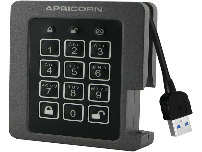 USB3.0接続AES-XTS暗号化ポータブルSSD Aegis Padlock SSDシリーズ 240GB