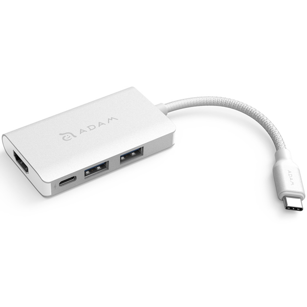 USB Type-Cハブ 2ポートType-A/PD/HDMI変換アダプター シルバー このUSBハブ1つでデータ転送/HDMI映像音声出力/PD充電が可能
