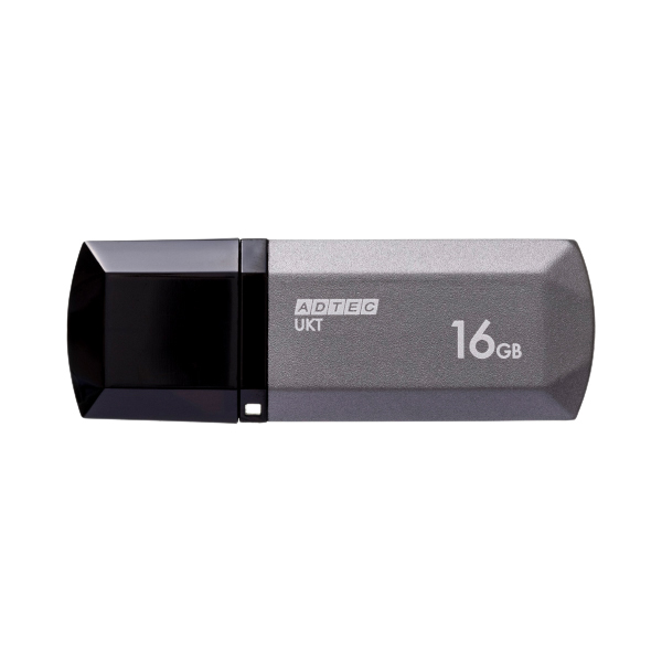 USB2.0 キャップ式フラッシュメモリ UKT 16GB ミッドナイトシルバー