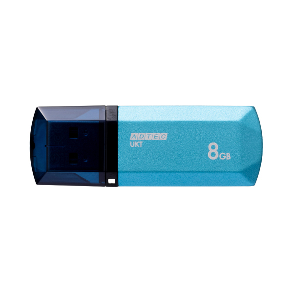 USB2.0 キャップ式フラッシュメモリ UKT 8GB シャイニングブルー