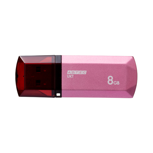 USB2.0 キャップ式フラッシュメモリ UKT 8GB パッションピンク