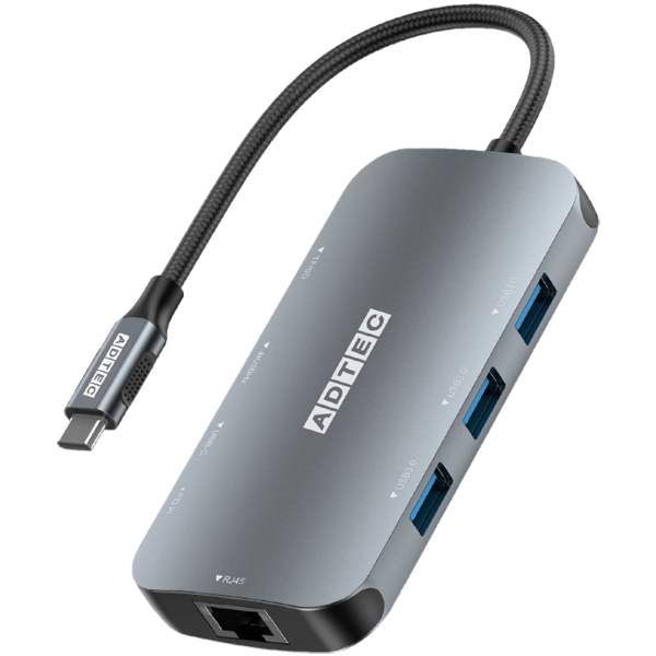 マルチポートハブ 9in1 USB-C (Type-C Type-A SD/TF slot LAN 4K FulHD)