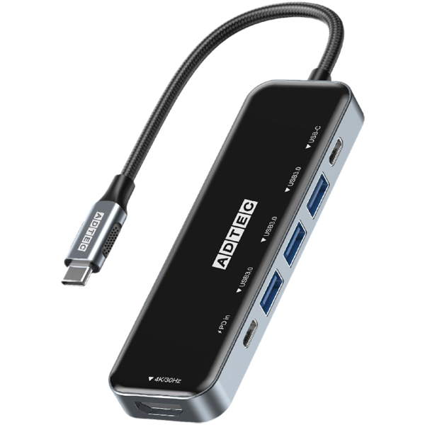 マルチポートハブ 6in1 USB-C (Type-C Type-A 4K FulHD)