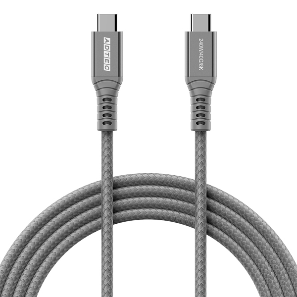 USB4 PD3.1 Type-C to C ケーブル (240W出力 / 40Gbps / 1.0m) ブラック