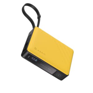 充電ケーブル内蔵、30W急速充電対応モバイルバッテリー (10000mAh) イエロー