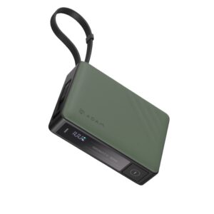 充電ケーブル内蔵、30W急速充電対応モバイルバッテリー (10000mAh) グリーン