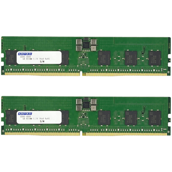 DDR5-4800 RDIMM 128GB×2枚 2Rx4 80bit