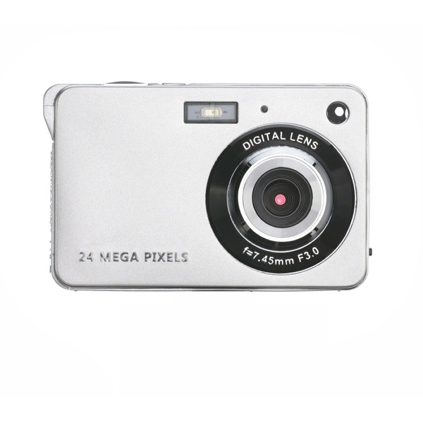 ASAGAO Digital Camera (Silver) 高解像度デジタルカメラ 2.7インチ液晶モニタ 最大5600x4200（24M）ビクセル高画質撮影 8倍デジタルズーム SDカード別売