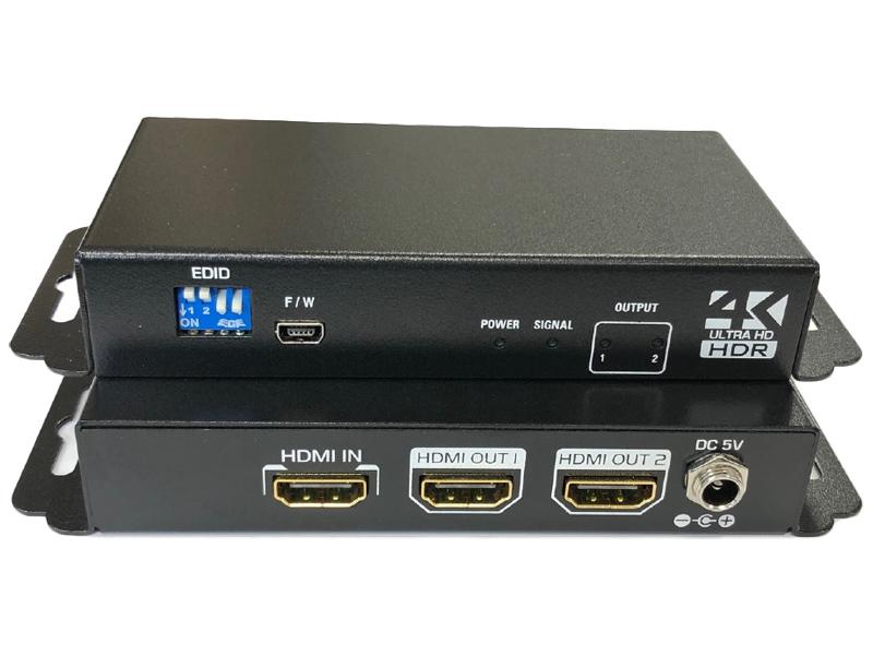 4K/60p（18Gbps）対応 HDMIスプリッター 1入力/2出力