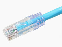カテゴリ6A UTPケーブル 撚り線 ストレート配線 水色 20m