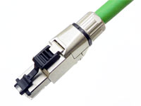 カテゴリ6A 高温度産業用ケーブル S/FTP 単線 ストレート配線 緑 30m