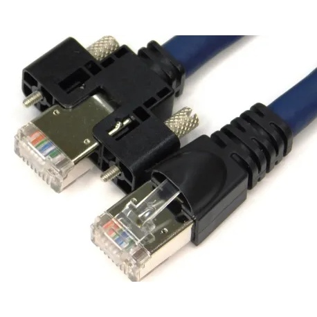 10GigE Vision対応LANケーブル 産業用 ロボット RJ45片側ネジ付 10m