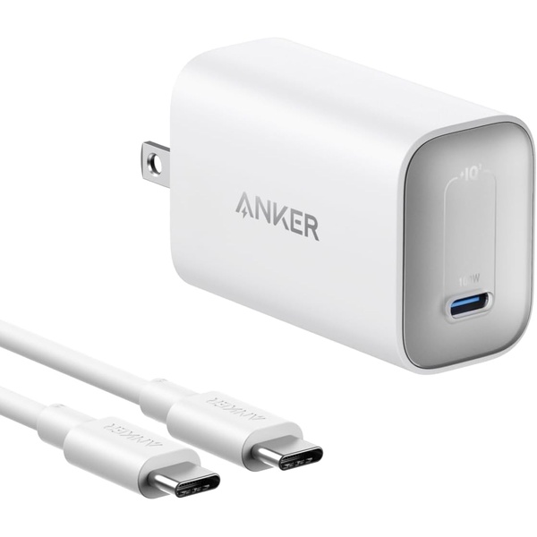 Anker Nano Charger (100W) with USB-C & USB-C ケーブル (ホワイト)