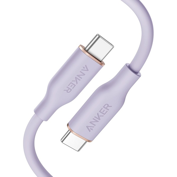 Anker PowerLine III Flow USB-C & USB-C ケーブル(1.8m ライトパープル)