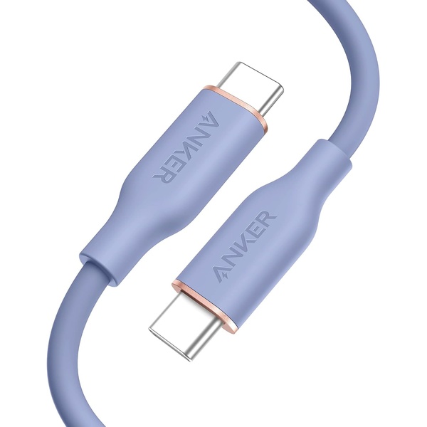 Anker PowerLine III Flow USB-C & USB-C ケーブル(1.8m ラベンダーグレー)