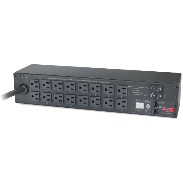 Rack PDU、Metered、2U、30A、100V、(16) 5-15
