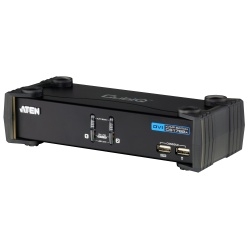 DVI対応 2ポートKVMPスイッチ USB2.0ハブ搭載