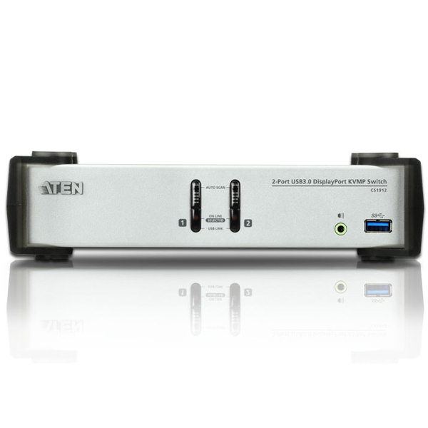 USB 3.0ハブ搭載 2ポートUSB DisplayPort1.1 KVMPスイッチ