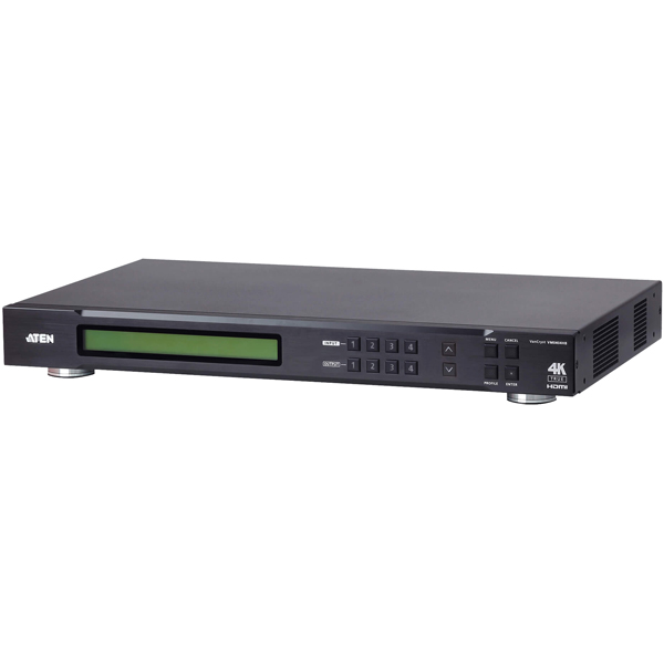 4入力4出力 True 4K対応 HDMIマトリックスビデオスイッチ