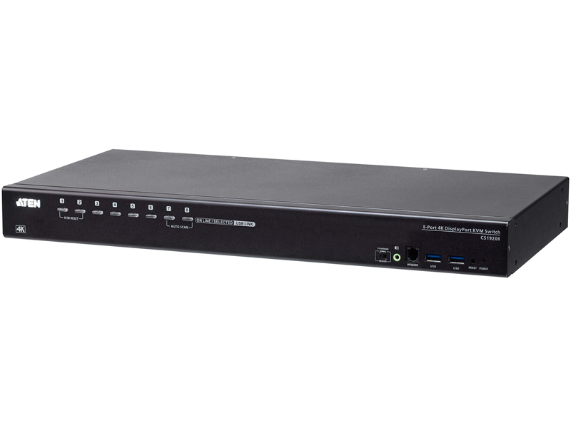 8ポート USB・DisplayPort KVMスイッチ（4K、USB 3.0対応）