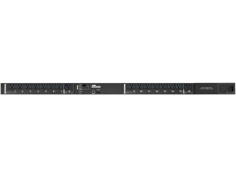 計測機能・リモート電源制御機能搭載 温湿度センサー対応 16ポートeco PDU (NEMA)