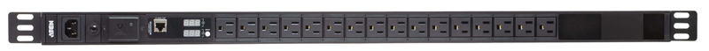 ラック用電源タップ（0U/100V/15A/NEMAタイプ 16ポート/サージ保護回路/計測機能対応）