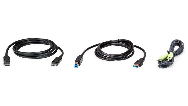 1.8M USB DisplayPort KVMケーブルキット