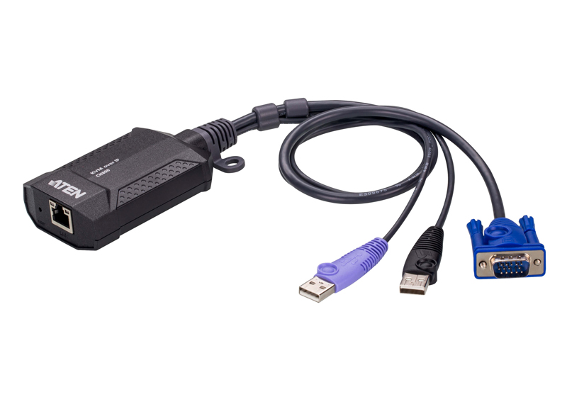小型ドングル型1ポート VGA KVM over IP（解像度1920×1200対応）