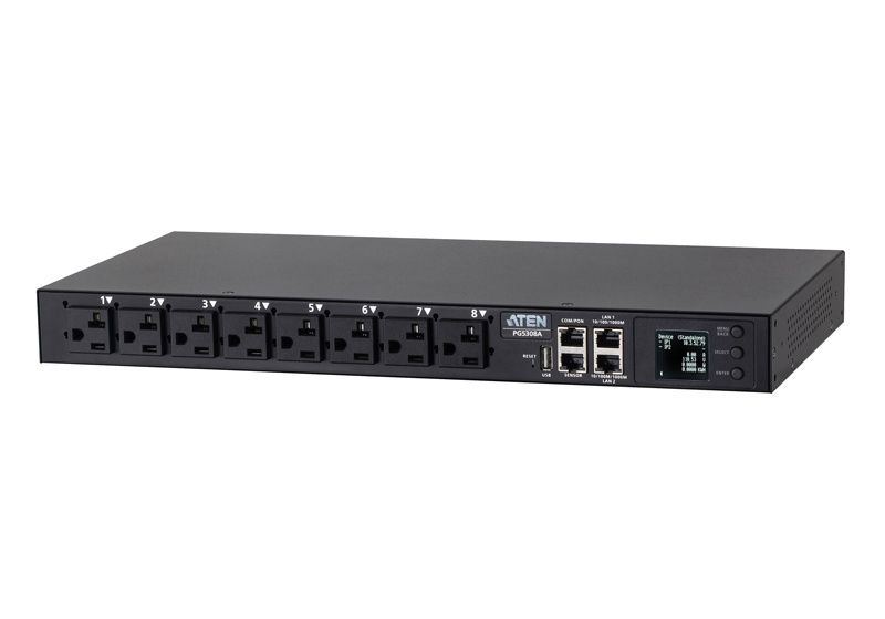 電源計測機能搭載ラックマウントPDU（1U/30A/8ポート）
