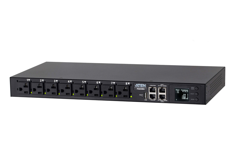 電源計測・管理機能搭載ラックマウントPDU（1U/100V/30A/8ポート）