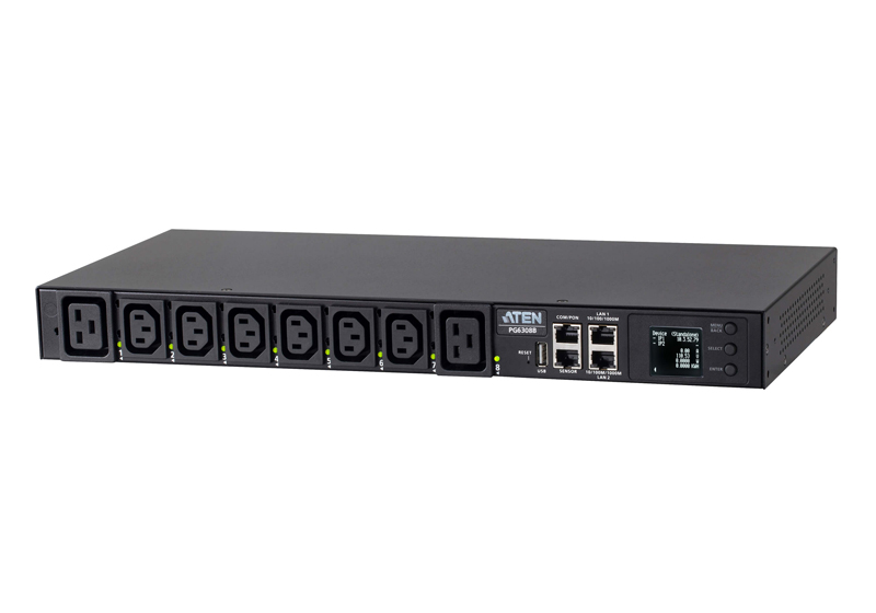 電源計測・管理機能搭載ラックマウントPDU（1U/200V/30A/8ポート）