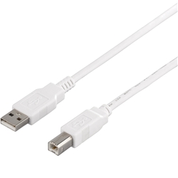 USB2.0ケーブル（A to B） 1m ホワイト