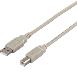 USB2.0ケーブル（A to B） 0.7m アイボリー