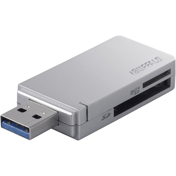 高速カードリーダー/ライター USB3.0&ターボPC EX対応モデル シルバー