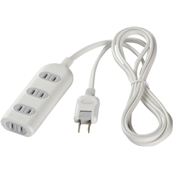 2ピン式電源タップ 4個口タイプ 2m ホワイト