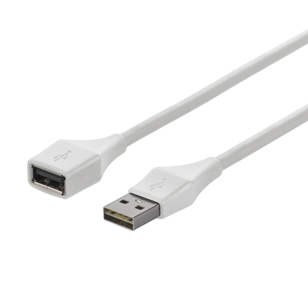 どっちもUSB2.0延長ケーブル 1.5m ホワイト