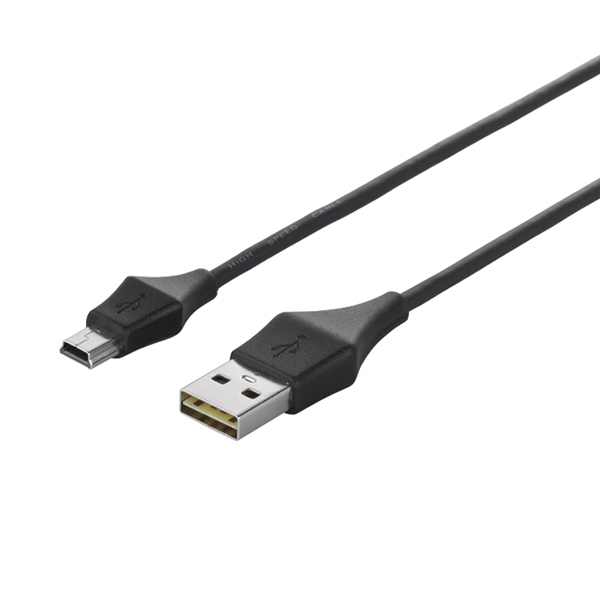 どっちもUSB2.0ケーブル（A to miniB） 0.5m ブラック
