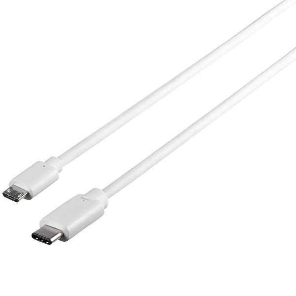 USB2.0ケーブル（microB to C） 2.0m ホワイト