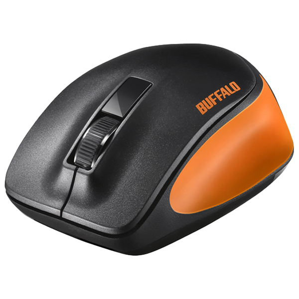 無線 BlueLED 3ボタン プレミアムフィットマウス オレンジ