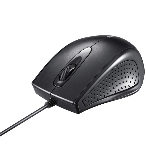 有線 3ボタン IR LED光学式マウス ブラック