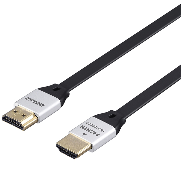 イーサネット対応 HIGH SPEED HDMIケーブル フラットタイプ 2.0m ブラック