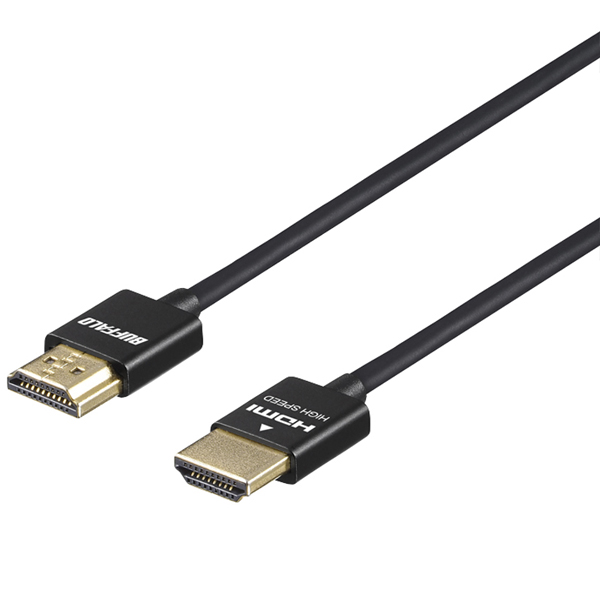 イーサネット対応 HIGH SPEED HDMIケーブル スリムタイプ 1.5m ブラック