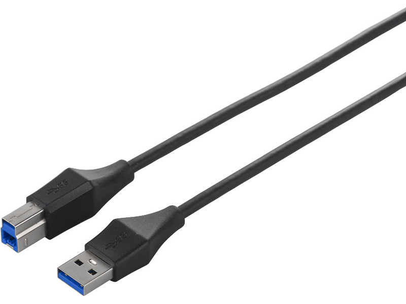 USB3.0 A to B スリムケーブル 3m ブラック