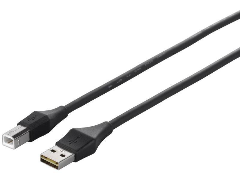 USB2.0 A to B どっちもコネクター 2.5m ブラック