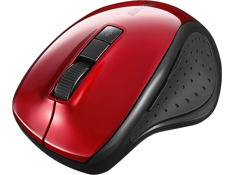 5ボタン Bluetooth5.0 BlueLED マウス レッド