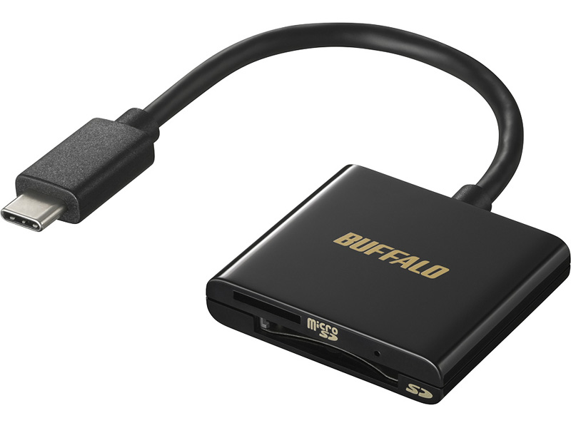 USB3.2 Gen1 Type-C カードリーダー SD/microSD用 ブラック