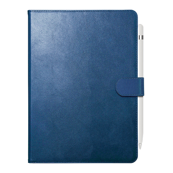 iPad10.9用 2アングルレザーケース ブルー