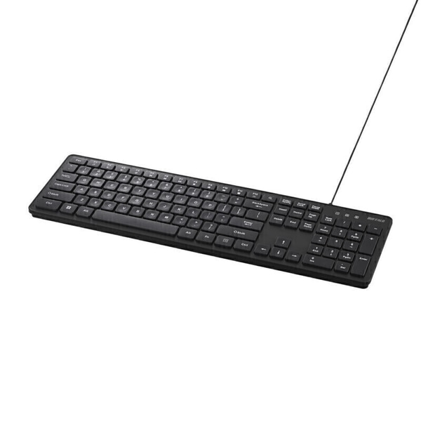 USB接続 有線英字配列キーボード ブラック